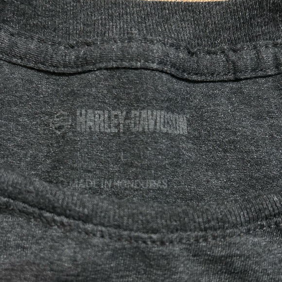 Harley-Davidson Men's Dark Gray Tee with Orange Accents - Picture 3 of 3